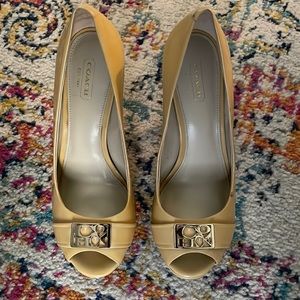 Coach Nude Stiletto 3 inch Heels Size 8